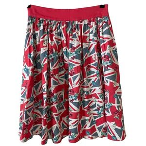 NWT Disney Parks The Dress Shop United Kingdom World Showcase Skirt Red Pleat M